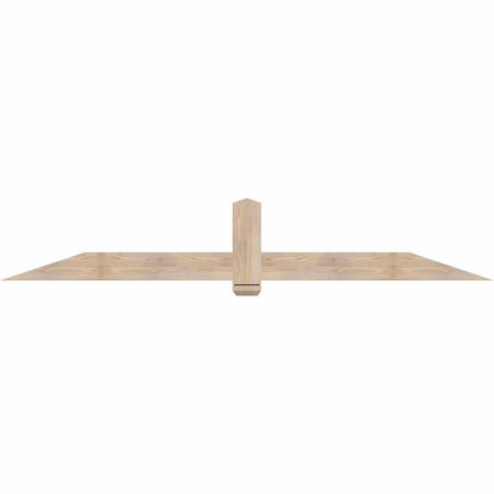 Ekena Millwork Eugene Smooth Timber Gable Bracket, Douglas Fir, 96"W x 16"H x 1 1/2"D x 5 1/2"F, 4/12 Pitch GBW096X16X0206EUG00SDF